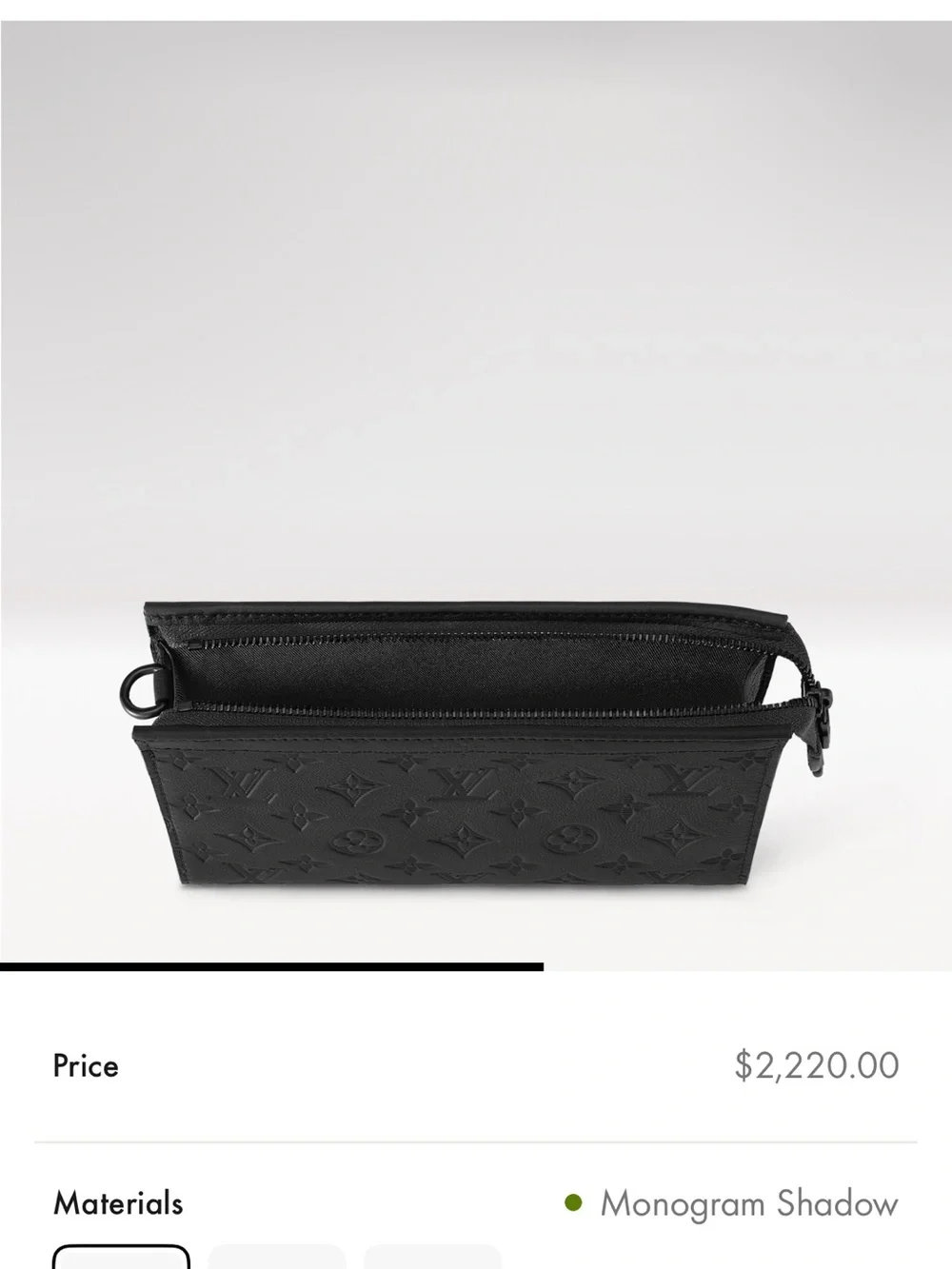 Louis Vuitton Gaston Monogram Shadow Black bag